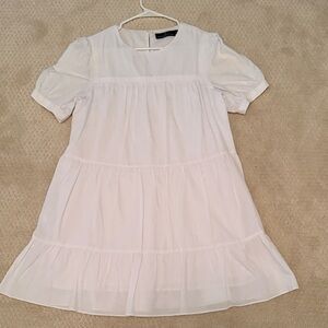 Tuckernuck Quinn White Tiered Casual Dress